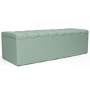 Ver imagem 5 de Calçadeira Recamier Baú para Cama de Casal Dália 140x50 cm W01 Linho Verde Menta - Lyam Decor