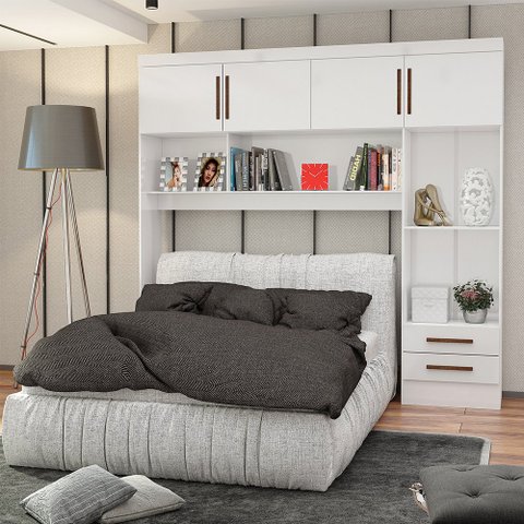 Guarda Roupa Modulado Paris 4 Portas 2 Gavetas