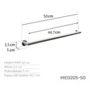 Ver imagem 3 de Toalheiro 50 Cm Inox - Kromus ME0205-50