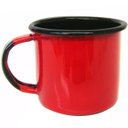 Ver imagem 2 de Jogo 6 Canecas Xícaras De 70ml Chá Café Esmaltadas Cozinha Vermelha