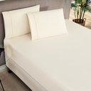 Ver imagem 1 de Jogo de Lençol Kiev Queen Ponto Palito 3 Peças Barato - Palha