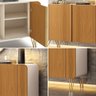 Conjunto Buffets Bambino/virginia Sala de Estar Mdp/mdf Pés em Aço Off White/cinamomo G26 - Gran - 5