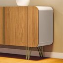 Ver imagem 4 de Conjunto Buffets Bambino/virginia Sala de Estar Mdp/mdf Pés em Aço Off White/cinamomo G26 - Gran