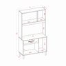 Armário Cozinha Compacta Cleo 6 Portas 1 Gaveta Atacama Off White - Aramóveis - 4