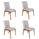 Ver imagem 1 de Conjunto 4 Cadeiras de Jantar Estofadas Sara Cinza Claro