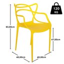 Ver imagem 7 de Kit 10 Cadeiras Allegra - Amarelo