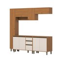 Ver imagem 2 de Cozinha Completa Venaly 9 Portas 2 Gavetas com Tampo Cinamomo/Off White - Henn