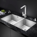 Ver imagem 3 de Kit Cuba Dupla Pia Cozinha Gourmet Completa com Acessórios e Torneira Slim em L Aço Inox Brinovar