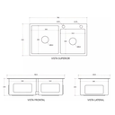 Ver imagem 5 de Kit Cuba Dupla Pia Cozinha Gourmet Completa com Acessórios e Torneira Slim em L Aço Inox Brinovar