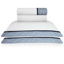 Ver imagem 2 de Jogo de Cama Queen 300 Fios Mônaco - Naturalle Fashion Branco/azul