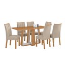 Ver imagem 2 de Conjunto Sala de Jantar Mesa Easy Pop 170x90cm Tampo Mdf com 6 Cadeiras Confort Veludo Naturale