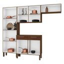 Ver imagem 2 de Armário de Cozinha Compacta Nala Nogueira/off White/cp-ripado 8 Portas, 2 Gavetas e Balcão com