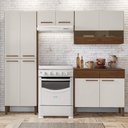 Ver imagem 7 de Armário de Cozinha Compacta Nala Nogueira/off White/cp-ripado 8 Portas, 2 Gavetas e Balcão com