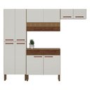 Ver imagem 4 de Armário de Cozinha Compacta Nala Nogueira/off White/cp-ripado 8 Portas, 2 Gavetas e Balcão com
