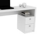 Ver imagem 3 de Mesa para Escritório com 02 Gavetas Me4130 Branco Tecnomobili