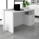 Ver imagem 1 de Mesa para Escritório com 02 Gavetas Me4130 Branco Tecnomobili
