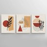 Conjunto com 3 belos quadros minimalistas pintados a mão para decorar medindo 60x45cm cada quadro - 4