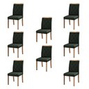 Ver imagem 1 de Kit 8 Cadeiras Decorativas Sala de Jantar Luxo Anita Facto Verde - Mozzelar