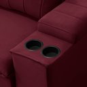 Ver imagem 6 de Sofá 3 Lugares Retrátil Reclinável para Sala 245cm Malfati F04 Veludo Vermelho - Lyam Decor