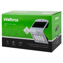 Arandela Solar Luminária Integrada Externa Intelbras Asi 220 Refletor Luz Led Branca Autonomia Sem F - 8