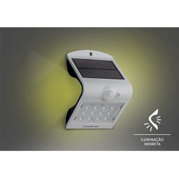 Arandela Solar Luminária Integrada Externa Intelbras Asi 220 Refletor Luz Led Branca Autonomia Sem F - 9