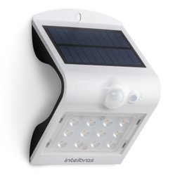 Arandela Solar Luminária Integrada Externa Intelbras Asi 220 Refletor Luz Led Branca Autonomia Sem F - 1