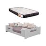 Cama Casal Montessoriana Encanto 100% Mdf com Colchão Casal 188x138x12 -branca - 1