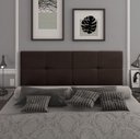 Ver imagem 2 de Cabeceira para Parede Suspensa Bruna Casal Fixa de Parede 1,60cm X 55cm Marrom
