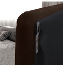 Ver imagem 3 de Cabeceira para Parede Suspensa Bruna Casal Fixa de Parede 1,60cm X 55cm Marrom