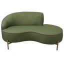 Ver imagem 2 de Sofá Curvo 3 Lugares 180cm Braço Dir. Thommy Pés Ouro Linho Verde Claro - Nexta Casa