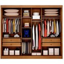 Ver imagem 3 de Guarda Roupa Casal Livorno 6 Portas 4 Gavetas Cinamomo - Novo Horizonte