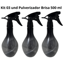 Ver imagem 2 de Kit 3 Pulverizadores Borrifador Brisa Preto 500ml Guarany