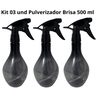 Kit 3 Pulverizadores Borrifador Brisa Preto 500ml Guarany - 2