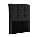 Ver imagem 1 de Cabeceira Solteiro Preto Veludo Fit Nature 88x136