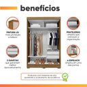 Ver imagem 4 de Guarda Roupas Solteiro com Espelho 2 Portas 2 Gavetas Luci