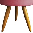 Ver imagem 3 de Kit 2 Puff Decorativo Redondo para Sala Quarto Penteadeira Pé Palito Castanho Suede Cores