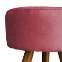 Ver imagem 2 de Kit 2 Puff Decorativo Redondo para Sala Quarto Penteadeira Pé Palito Castanho Suede Cores