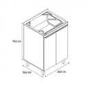 Ver imagem 5 de Armario Kit Lavanderia Levisse Medio 60cm Branco - Gaam