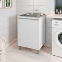 Ver imagem 2 de Armario Kit Lavanderia Levisse Medio 60cm Branco - Gaam