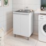 Armario Kit Lavanderia Levisse Medio 60cm Branco - Gaam - 2