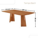Ver imagem 5 de Sala de Jantar Mesa Florida 220cm Tampo Laminado Barril e 8 Cadeiras Eva Premium Moderna Mobília