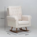 Ver imagem 3 de Poltrona de Amamentação Balanço Nina Branco Off White