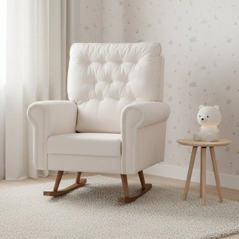 Poltrona de Amamentação Balanço Nina Branco Off White