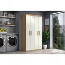 Ver imagem 1 de Armário Multiuso Sapateira 4 Portas 8 Prateleiras 102,6cm MDP Off White Aramóveis