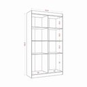Ver imagem 3 de Armário Multiuso Sapateira 4 Portas 8 Prateleiras 102,6cm MDP Off White Aramóveis