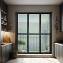 Ver imagem 2 de Porta Correr 3 Folhas Móv.1/3 210 x 240 Elite c/Fecho Autom V.Liso Preto Brimak