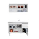 Ver imagem 5 de Conjunto Balcão de Cozinha para Pia Pursat Armário Aéreo Mdp/bp Branco G96 - Gran Belo