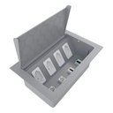 Ver imagem 1 de Caixa Embutir Tomada Mesa Escritorio Coworking QTMOV Caixa POP Cinza 10A