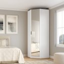 Ver imagem 1 de Guarda Roupa Modular 1 Porta Espelho Canto 45 Altezza Belmax:branco