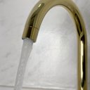 Ver imagem 3 de Torneira Misturador Monocomando Dourada de Cozinha Bancada
